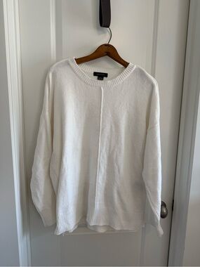 Sanctuary Off-White Center-Seam Crewneck Sweater